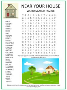 Near Your House Word Search Puzzle