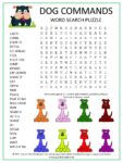Dog Commands Word Search Puzzle