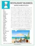Restaurant Business Word Search Puzzle