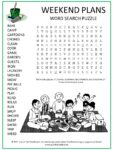 Weekend Plans Word Search Puzzle