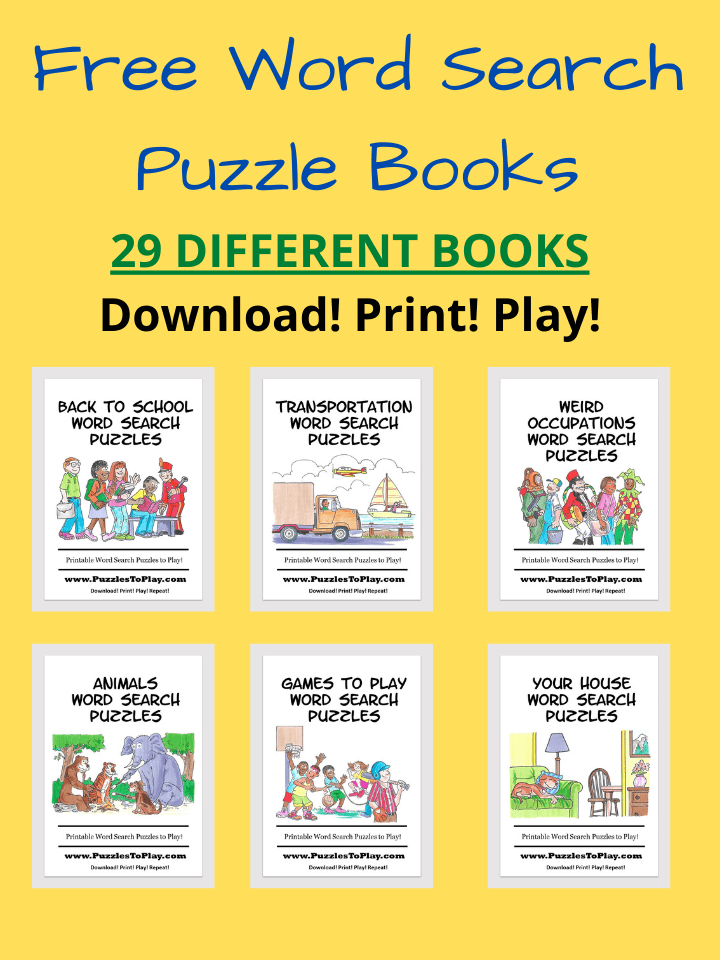 Free Download PDF Word Search Puzzle Books