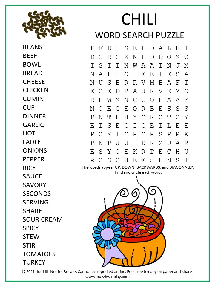 Mexican Food Word Search Puzzle - Puzzles to Play