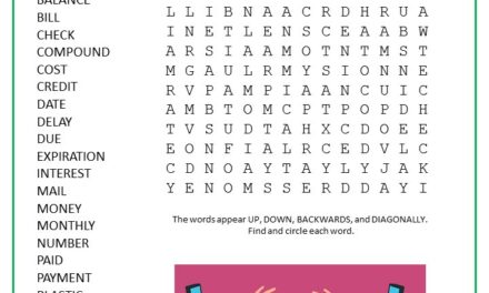 Credit Card Word Search Puzzle