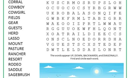 Dude Ranch Word Search Puzzle