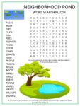 Neighborhood Pond Word Search Puzzle