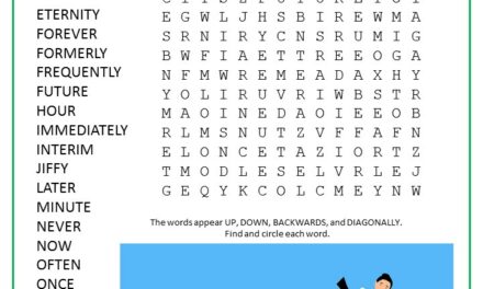 About Time Word Search Puzzle