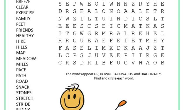 Walk Word Search Puzzle
