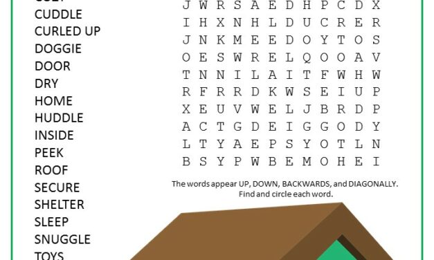 Doghouse Word Search Puzzle