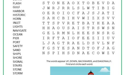 Lighthouse Word Search Puzzle