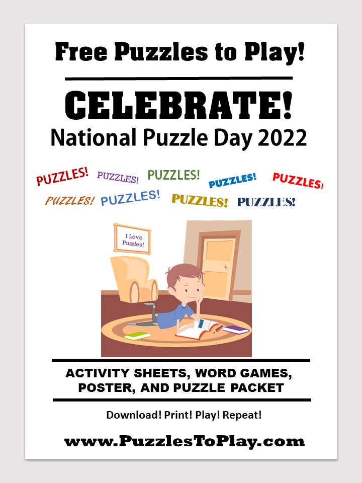 National Puzzle Day 2022 Free download printable puzzle book
