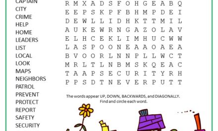 Neighborhood Watch Word Search Puzzle