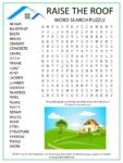 Raise the Roof Word Search Puzzle