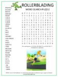 Rollerblading Word Search Puzzle