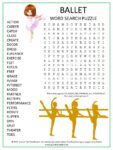 Watch Ballet Word Search Puzzle