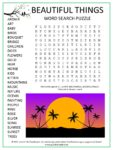 Beautiful Things Word Search Puzzle