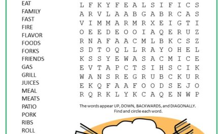 Cookout Word Search Puzzle