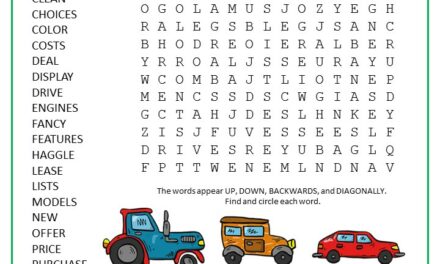 Car Dealership Word Search Puzzle