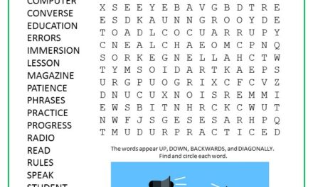 Learn a Language Word Search Puzzle