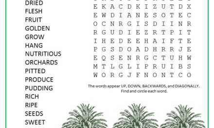 Dates Word Search Puzzle
