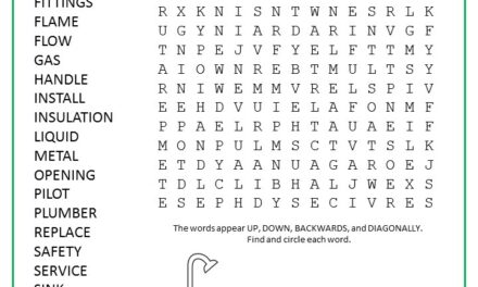 Water Heater Word Search Puzzle