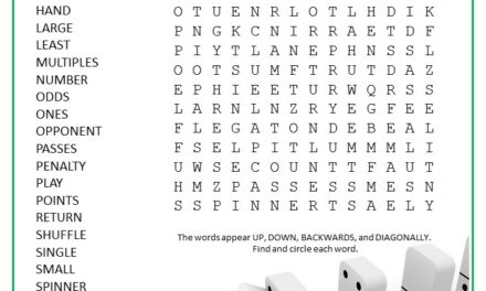 Dominoes Word Search Puzzle