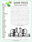 Game Pieces Word Search Puzzle