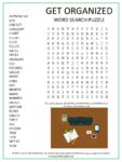 Get Organized Word Search Puzzle