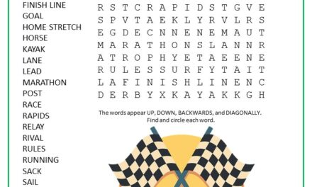 Going to the Races Word Search Puzzle