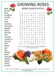 Growing Roses Word Search
