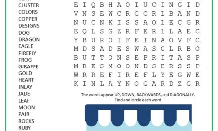 Jewelry Art Word Search Puzzle
