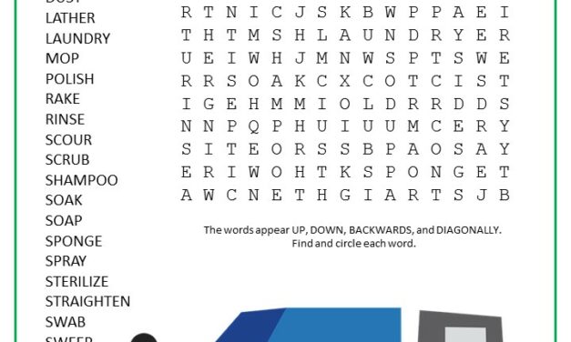 Keep it Clean Word Search Puzzle