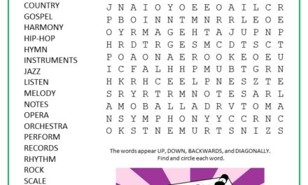 Music Word Search Puzzle