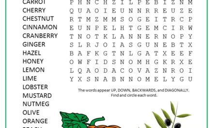 Tasty Colors word Search Puzzle