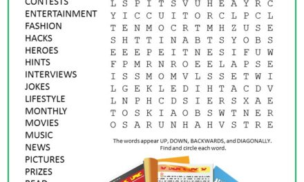 Teen Magazines Word Search Puzzle