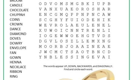 Wedding Customs Word Search Puzzle