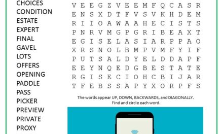 Auction Word Search Puzzle
