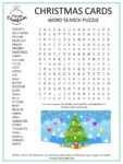 Christmas Cards Word Search Puzzle