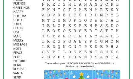 Christmas Cards Word Search Puzzle