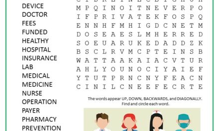 Health Care Word Search Puzzle