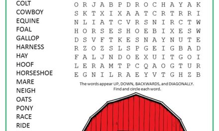 Horse Country Word Search Puzzle