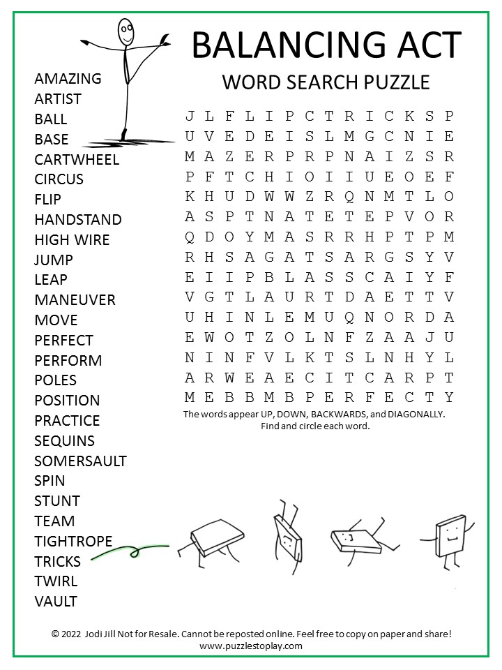 Yoga Poses Word Search Puzzle Worksheet PDF – PrintableBazaar