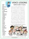 Voice Lessons Word Search Puzzle