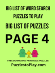 Big List of word search puzzles page 4