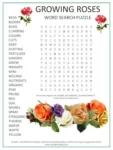 New Growing Roses word search puzzle image